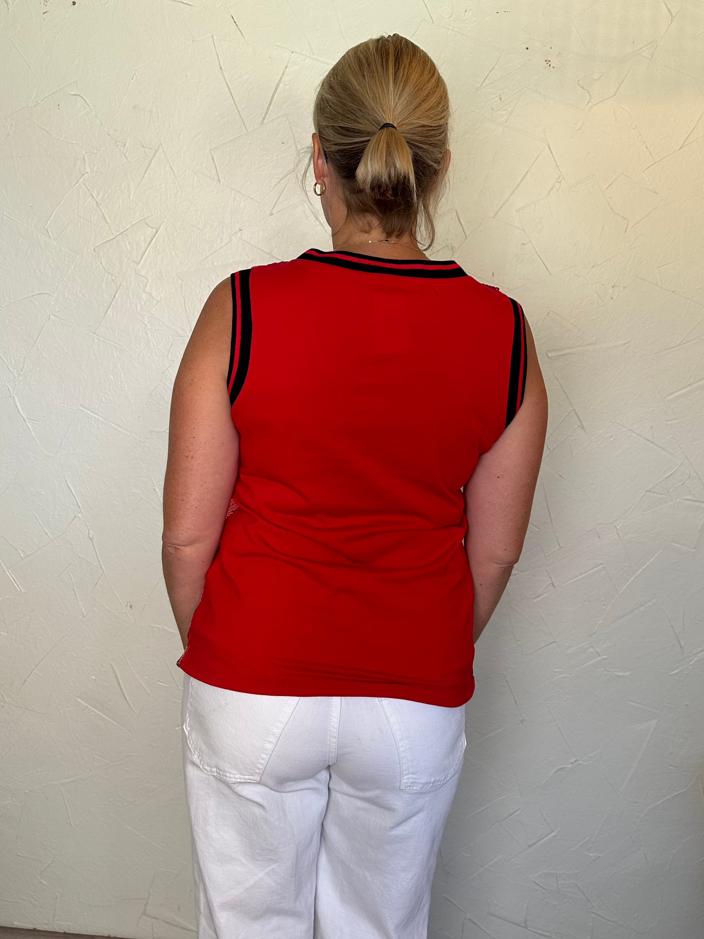 GEORGIA SEQUIN JERSEY TANK