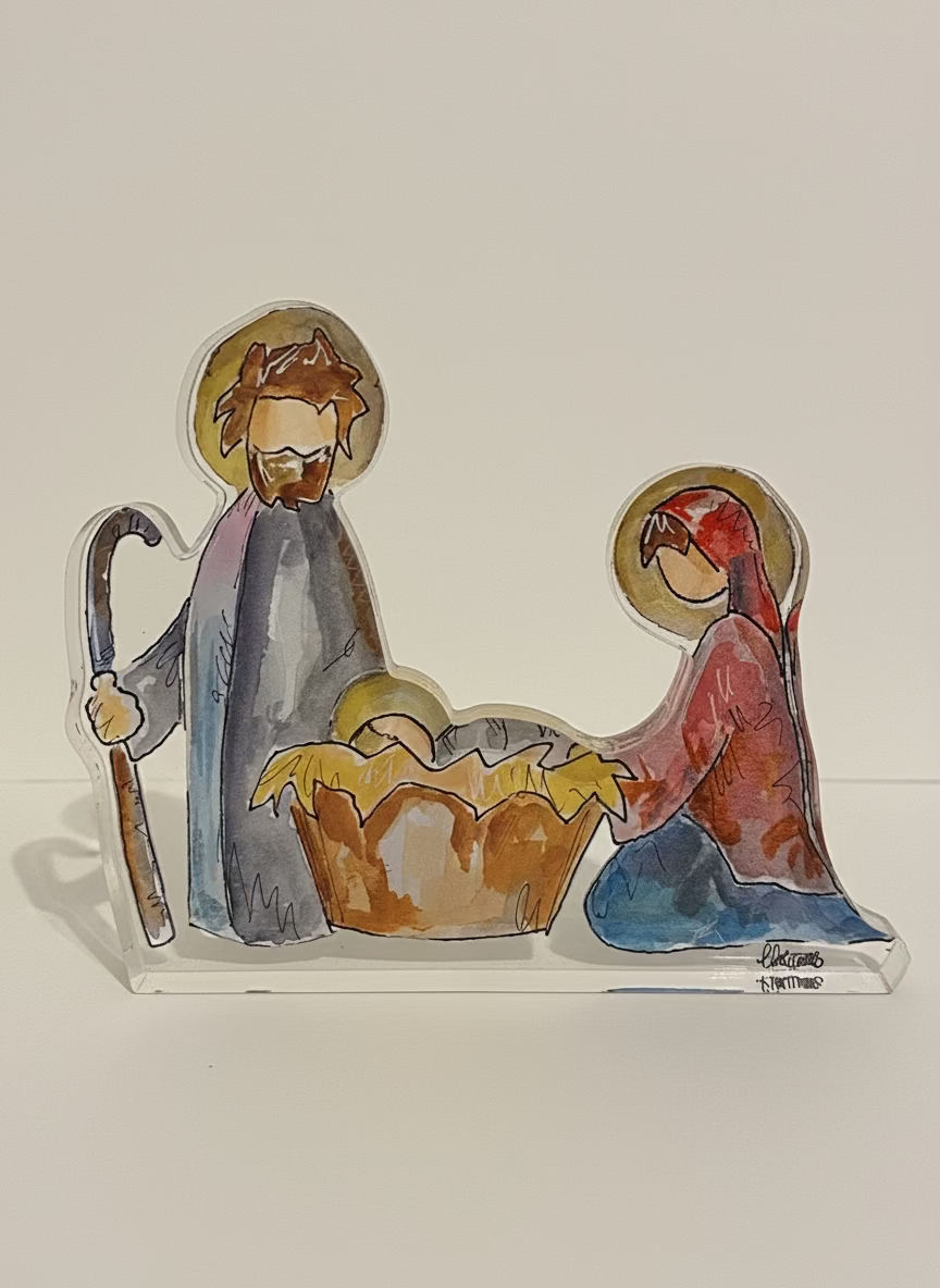 NATIVITY ACRYLIC by LEAH LATURELL ART