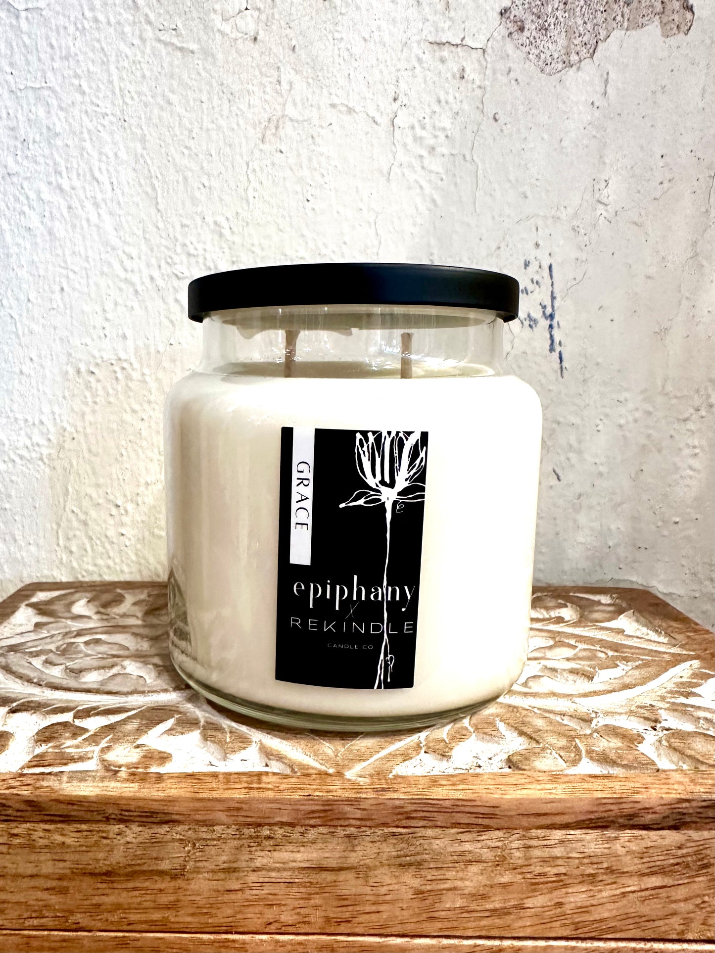GRACE - EPIPHANY X REKINDLE CANDLE 16 OZ APOTHECARY JAR CANDLE