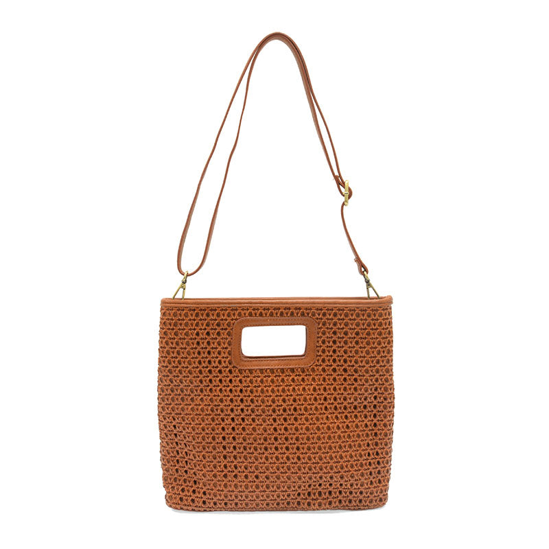 RIO FAUX CANE CUTOUT HANDLE TOTE
