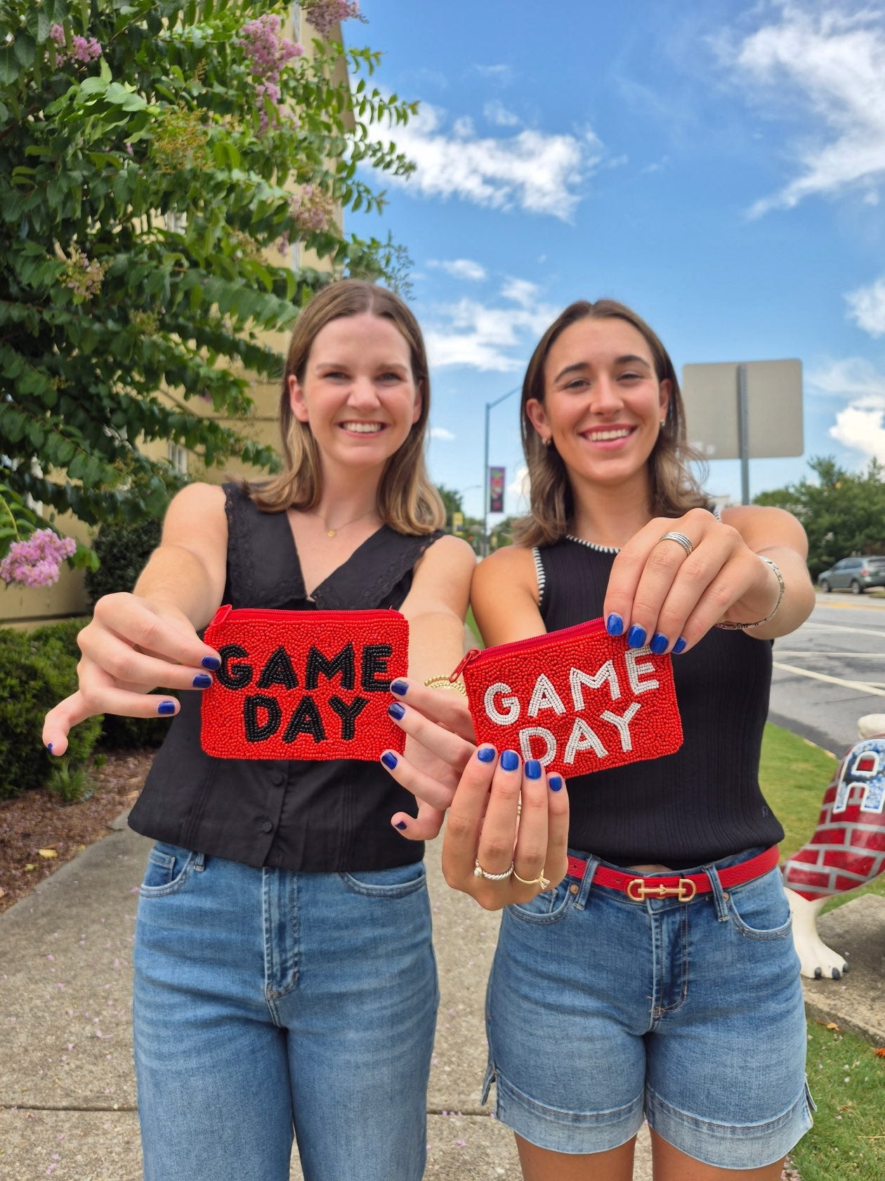 GAME DAY BEADED COIN POUCH