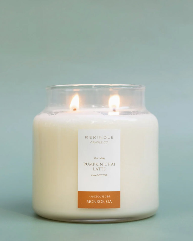 REKINDLE CANDLE CO 16 OZ APOTHECARY JAR CANDLE