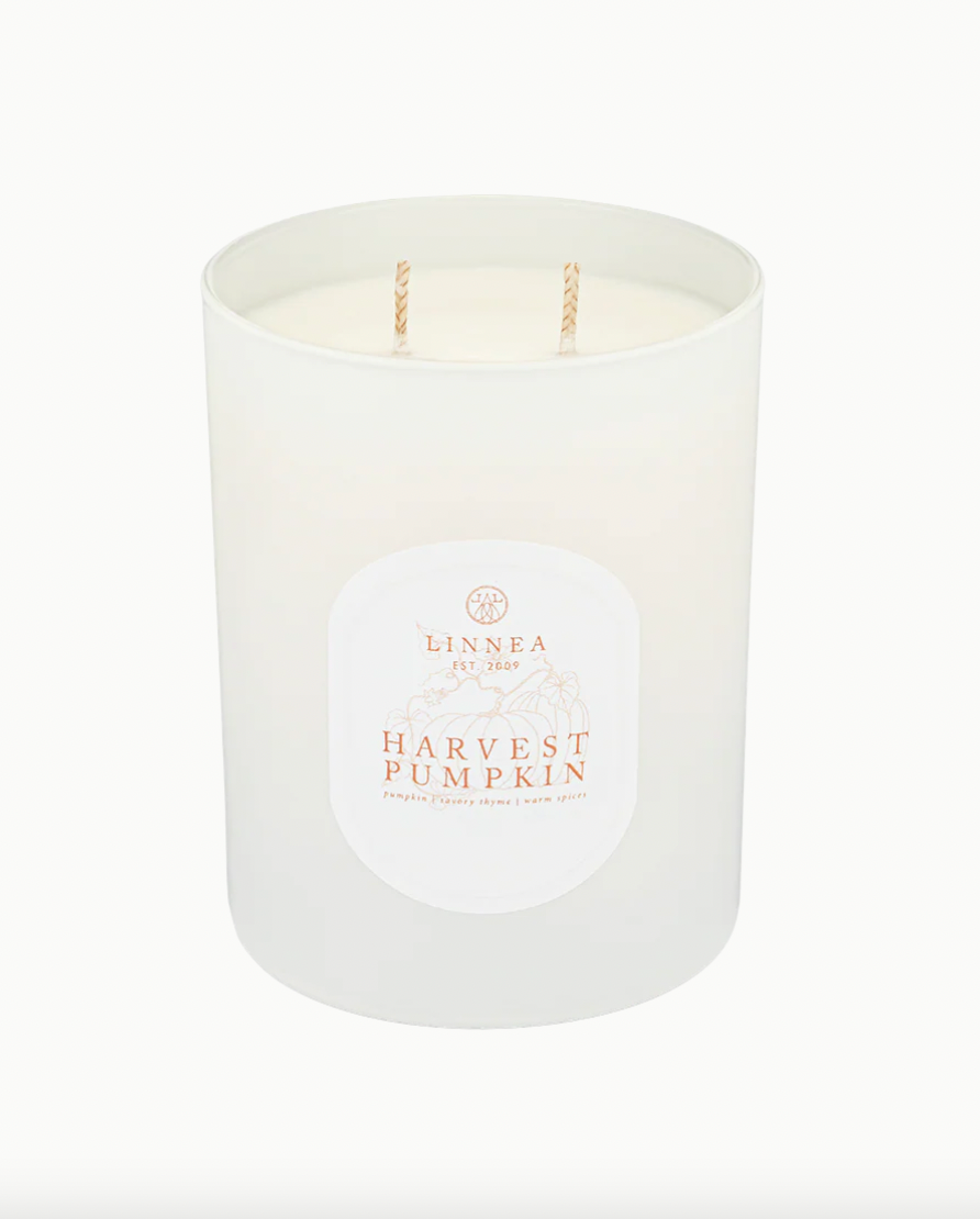 HARVEST PUMPKIN LARGE 2 WICK CANDLE