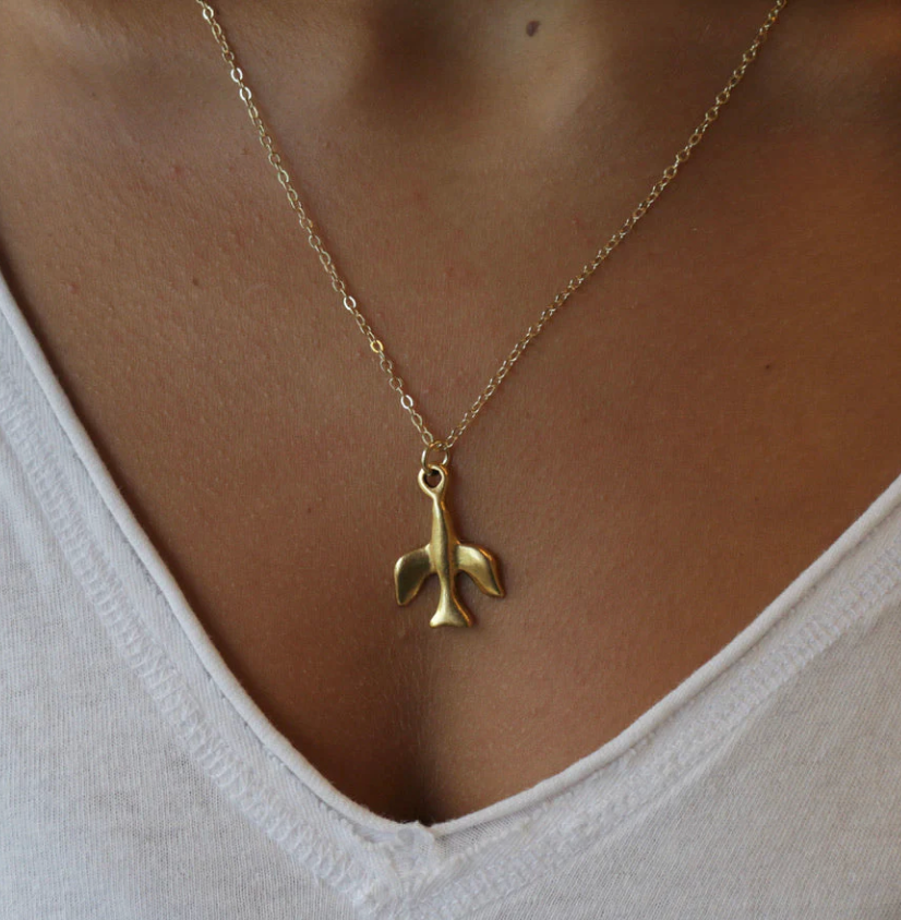 DEVOTED DOVE NECKLACE by InspireDesigns