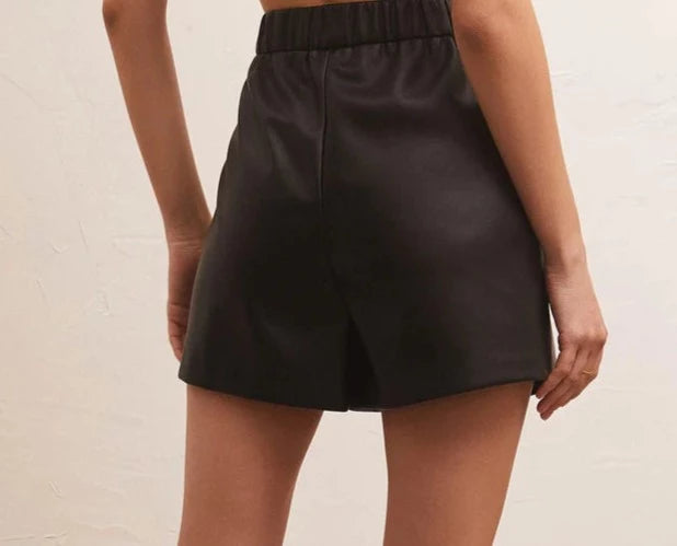 TIA FAUX LEATHER SHORTS