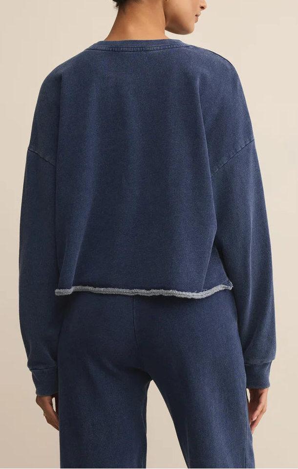 CIRCUIT KNIT DENIM SWEATSHIRT by Z Supply