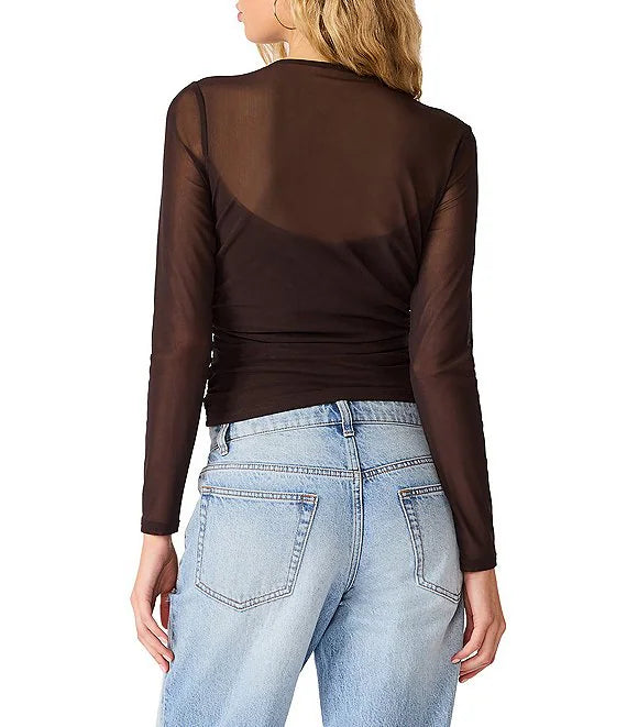 "LILLIE-MARIE LONG SLEEVE TOP" by Steve Madden