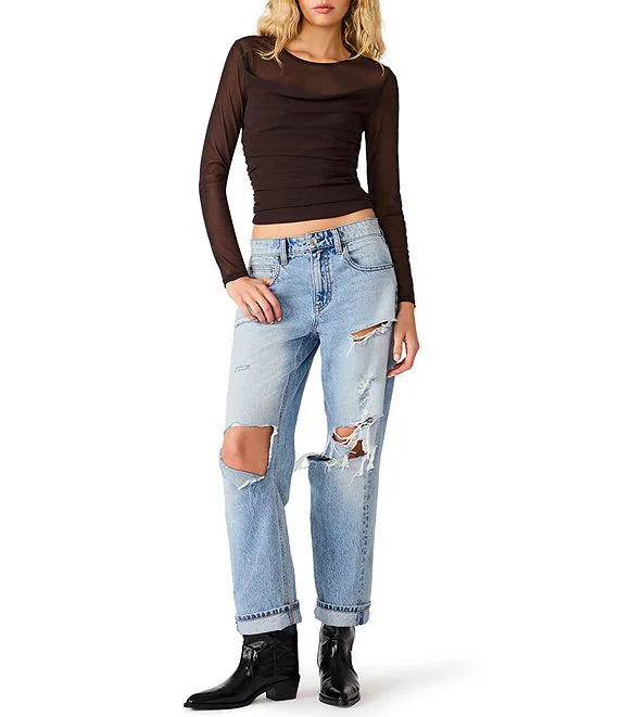 "LILLIE-MARIE LONG SLEEVE TOP" by Steve Madden