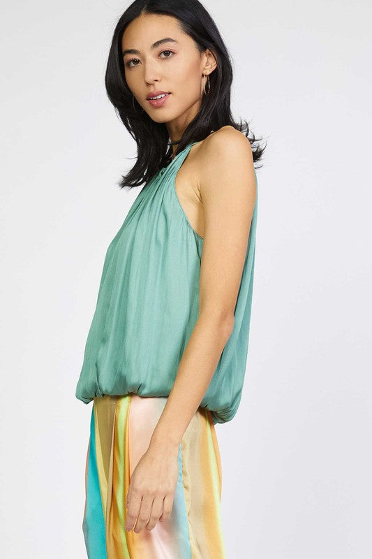 BLYTHE BUBBLE HEM BLOUSE