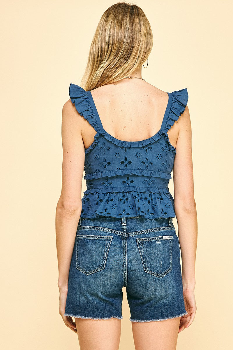ELORA EYELET TANK TOP