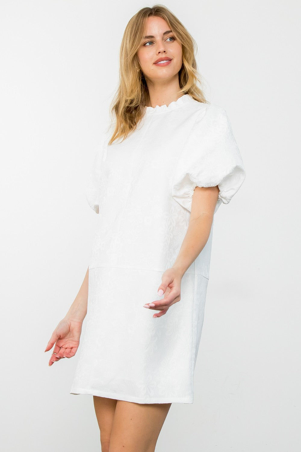 "BELOVED" TEXTURED DRESS