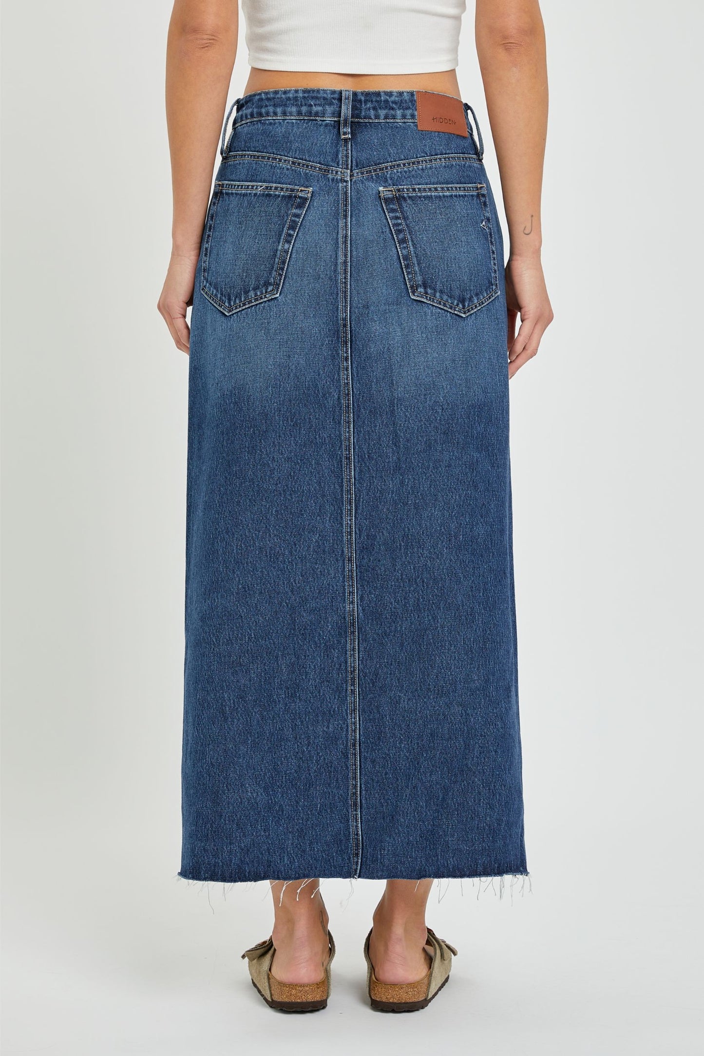 PEYTON DENIM MIDI SKIRT