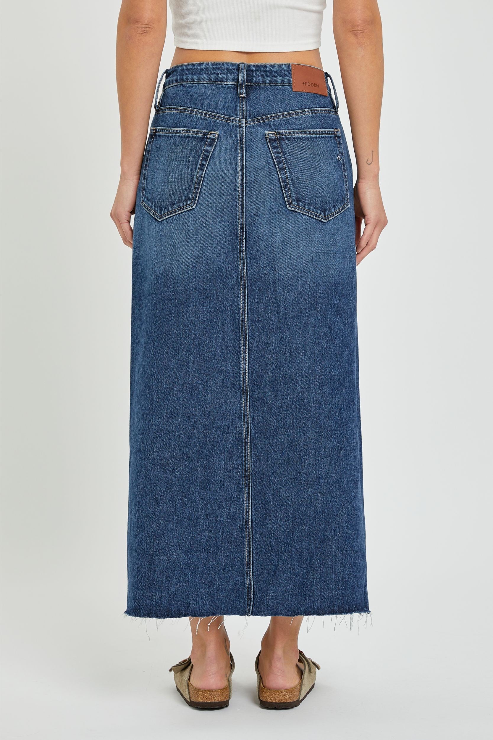 PEYTON DENIM MIDI SKIRT