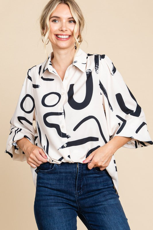 SARAH PUFF SLEEVE BLOUSE