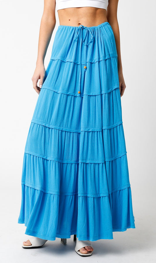 BRIGHT BLUE MAXI SKIRT