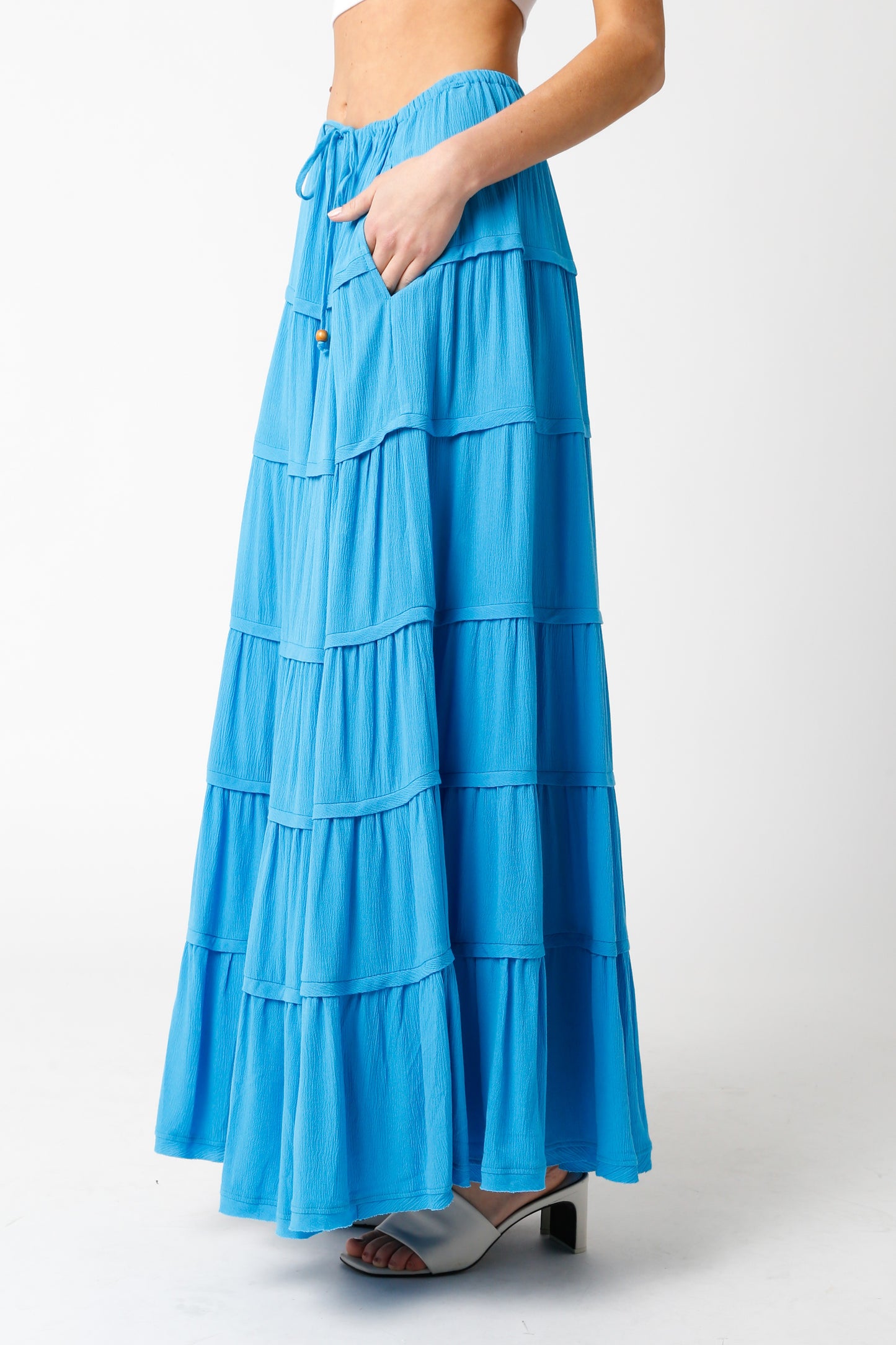 BRIGHT BLUE MAXI SKIRT