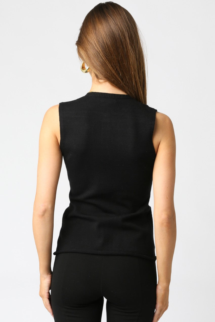 "WALK WITH FAITH" Button Sweater Vest
