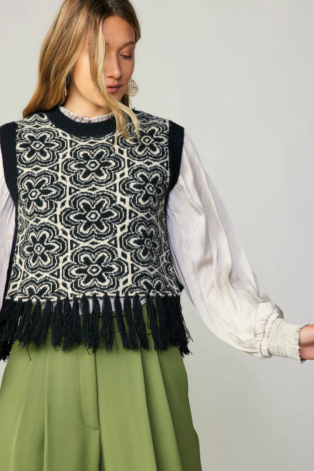 FARRAH TASSEL SWEATER VEST