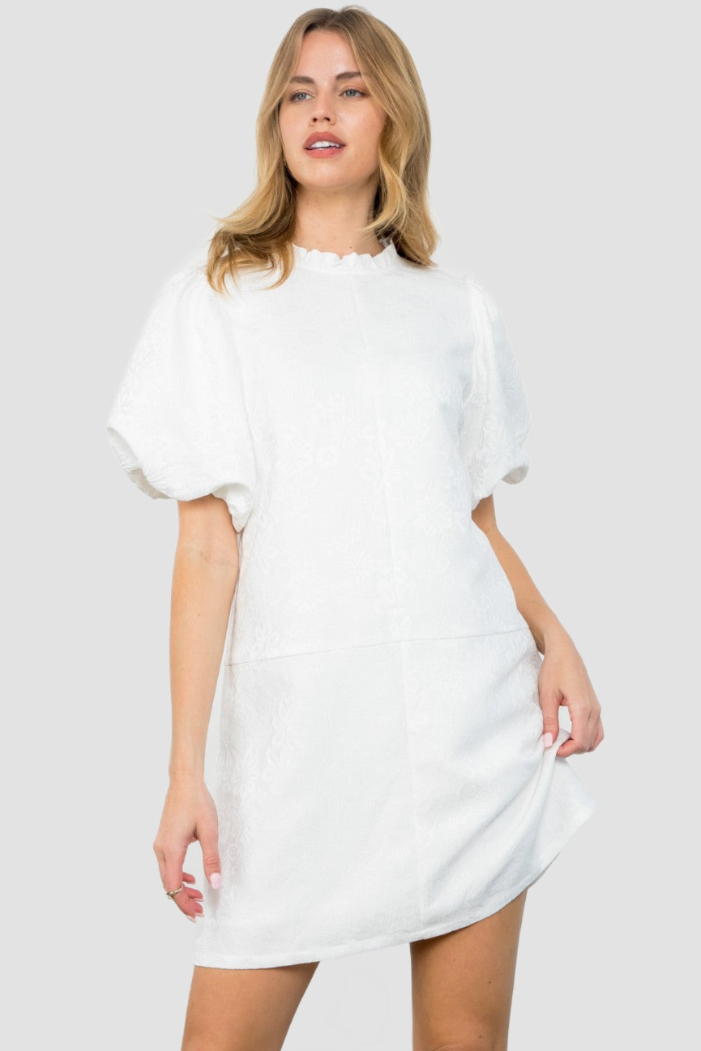 "BELOVED" TEXTURED DRESS