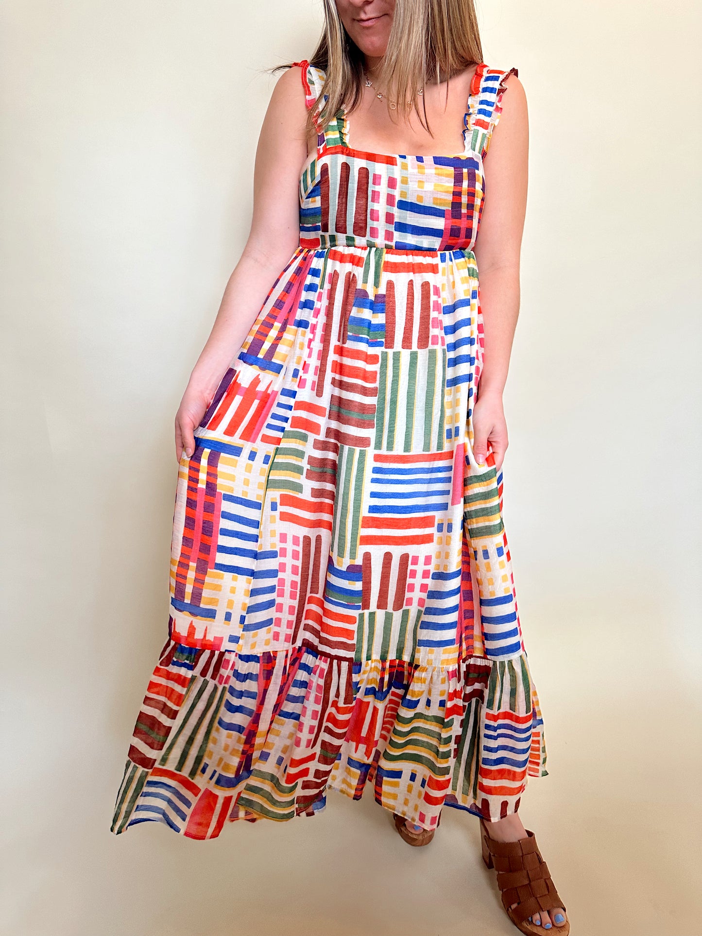 VALENCIA TIERED PRINT DRESS