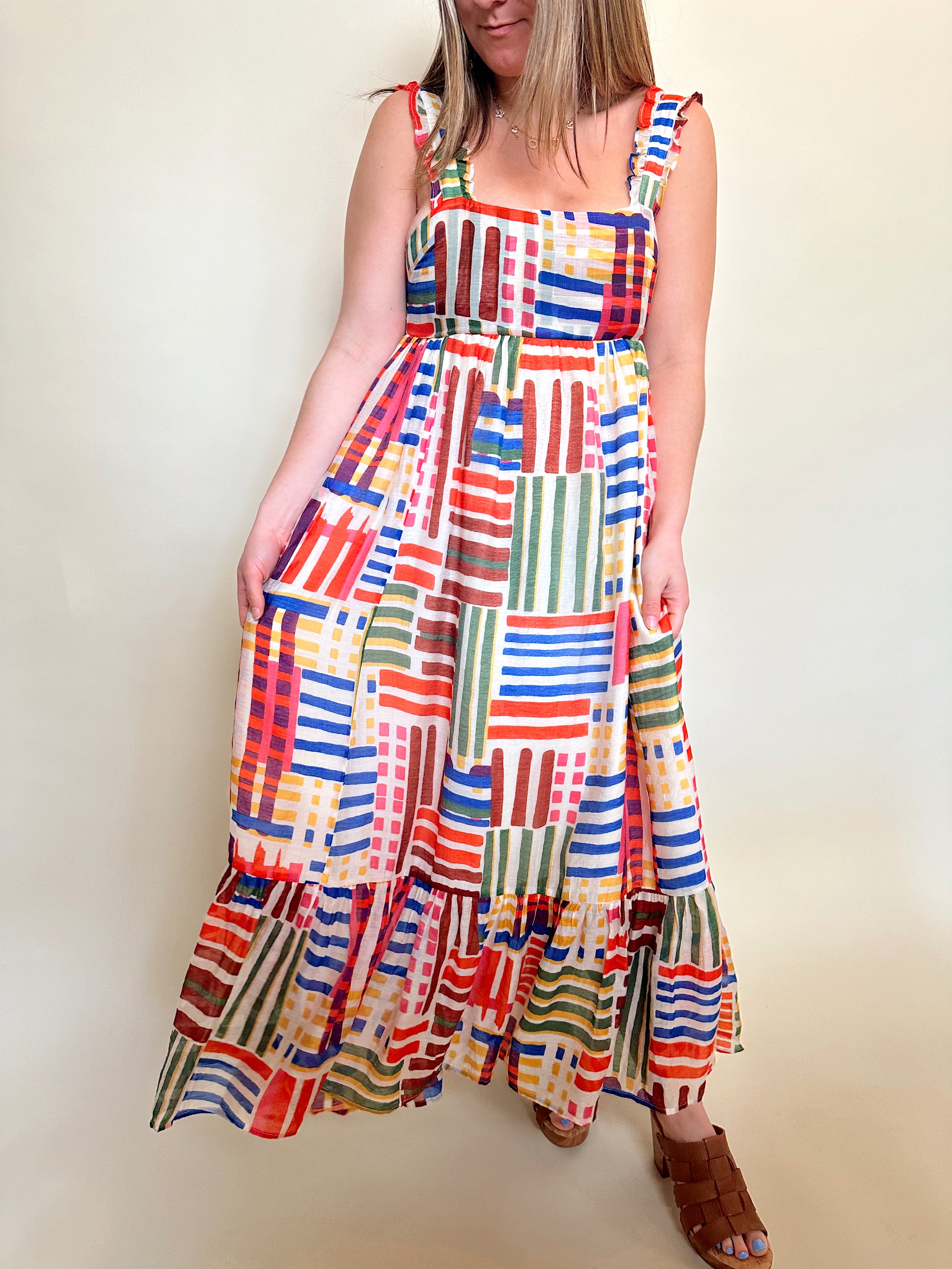 VALENCIA TIERED PRINT DRESS