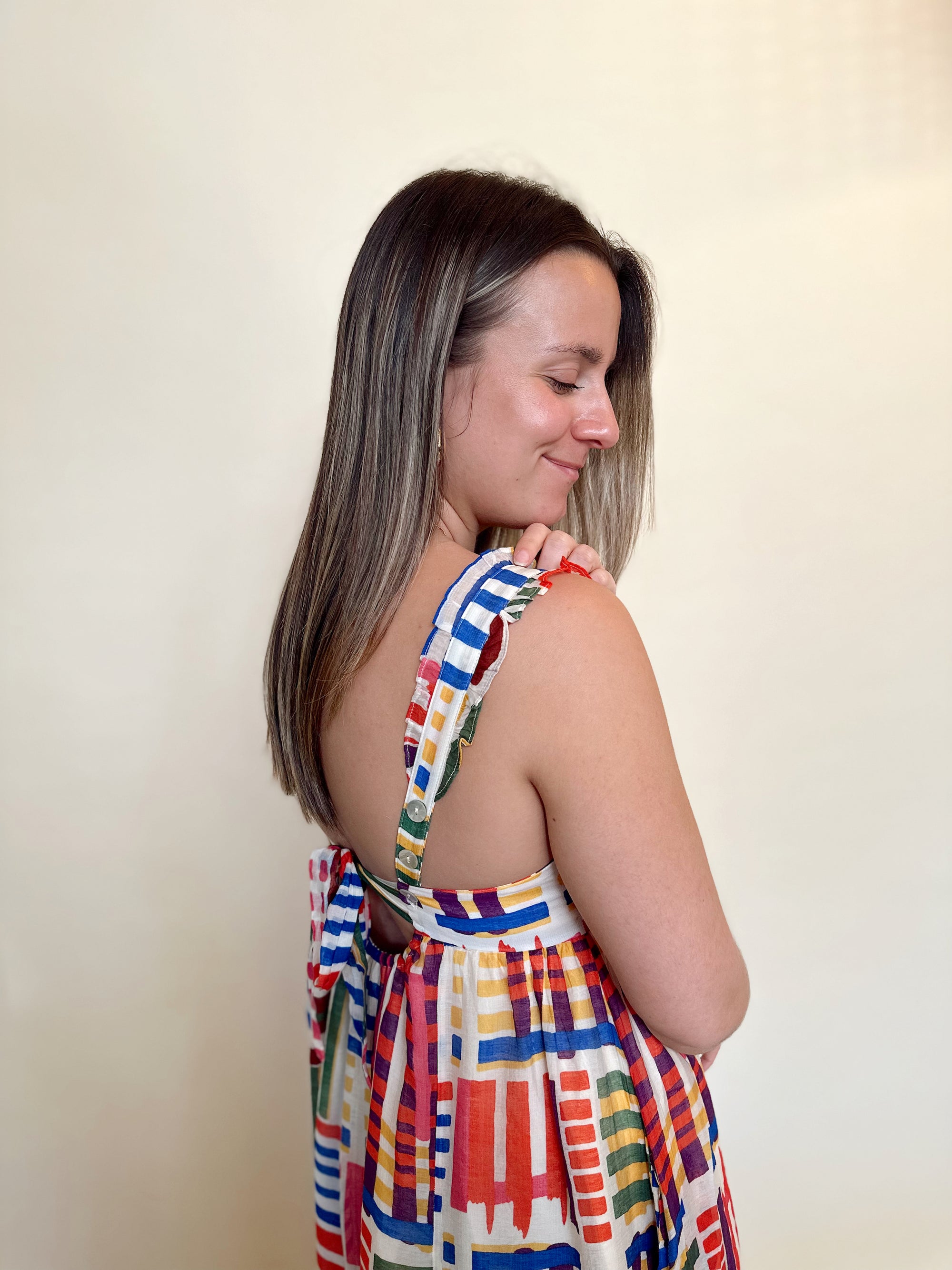 VALENCIA TIERED PRINT DRESS