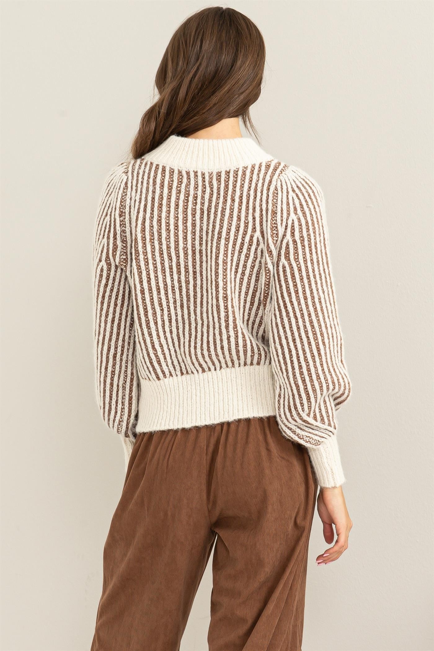 DREAMERS STRIPED PULLOVER SWEATER