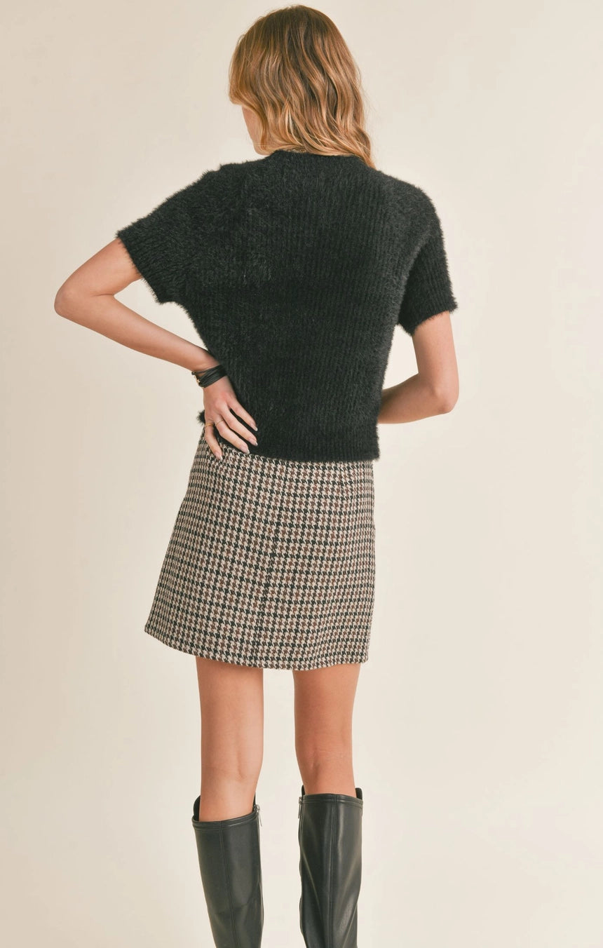RUDY RIBBED SHORTSLEEVE SWEATER