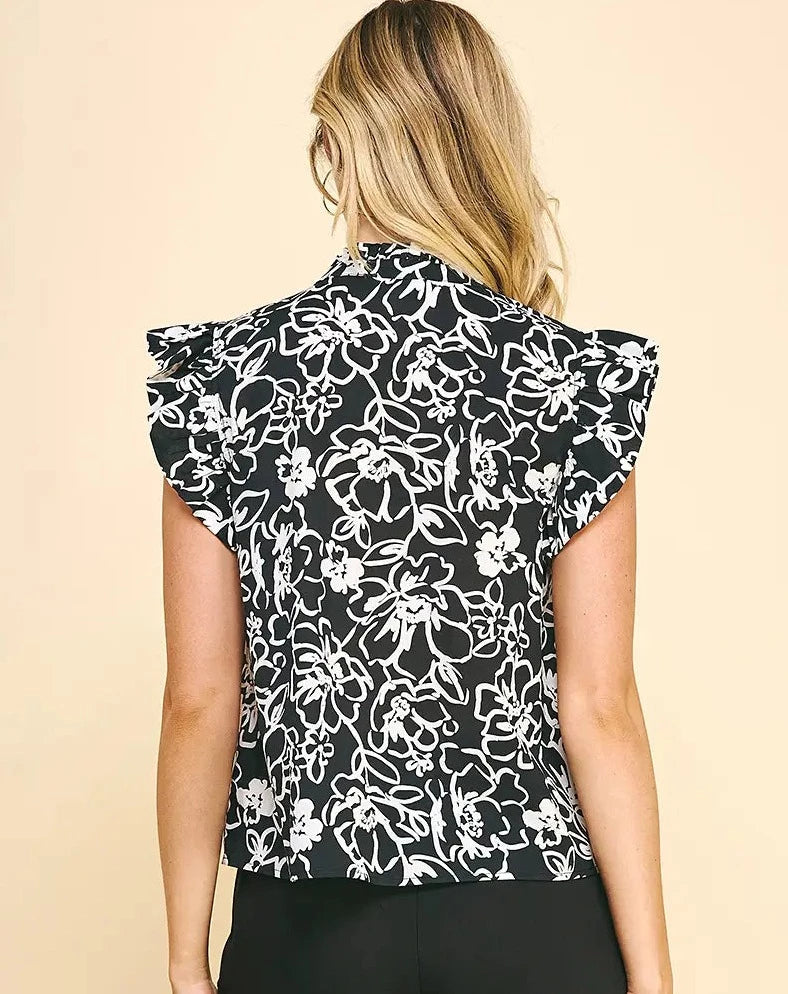 SERAFINA PRINTED TOP