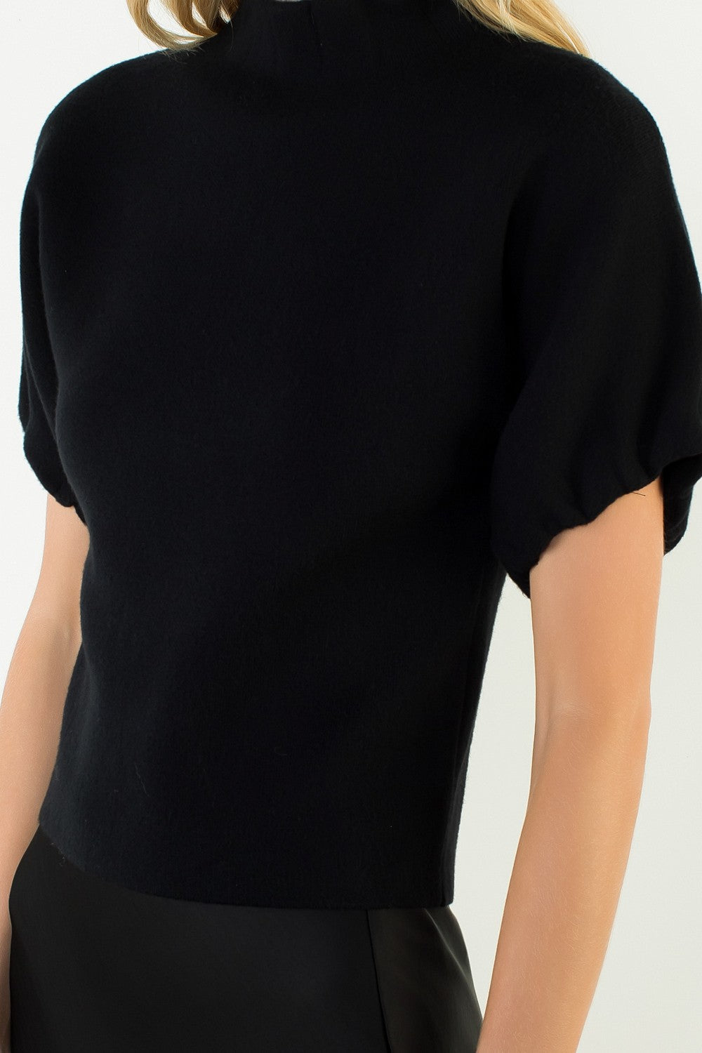 "THE MANHATTAN MOCK NECK TOP" by THML