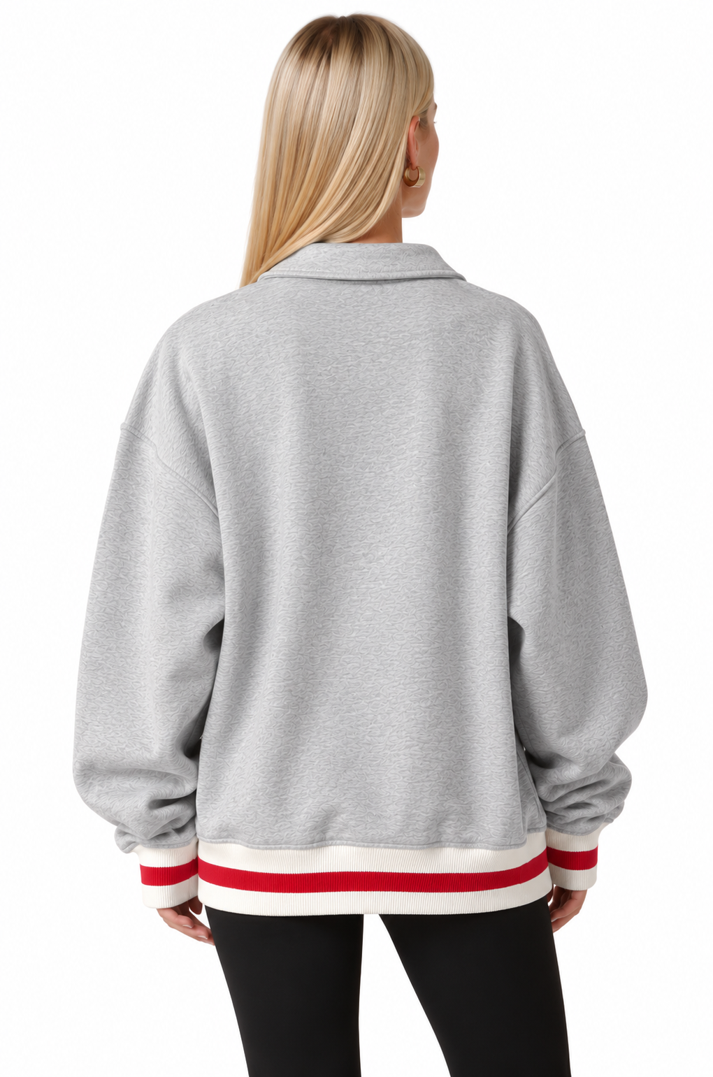 "GEORGIA VARSITY" Grey Quarter-Zip