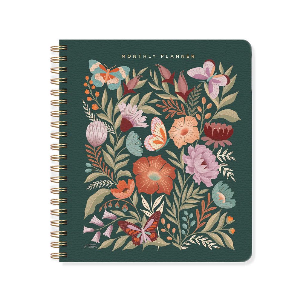 FLOWERS NONDATED MONTHLY PLANNER