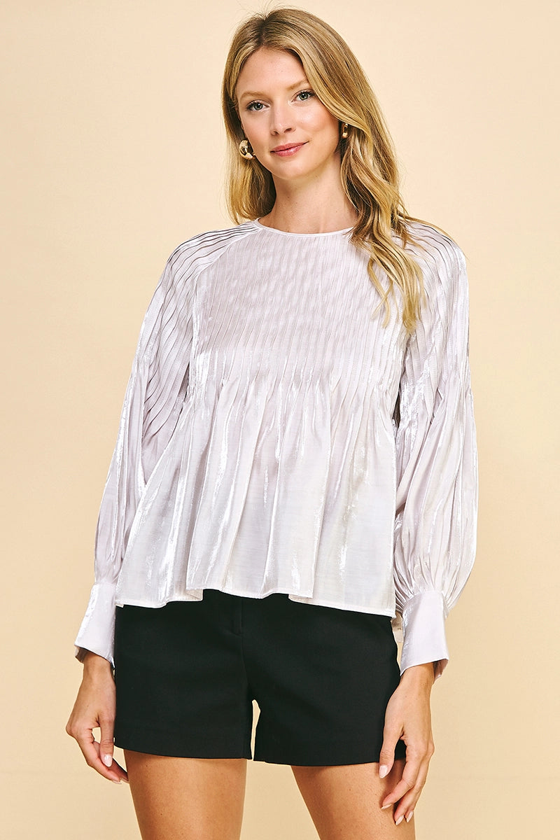 CADENCE PLEATED BLOUSE
