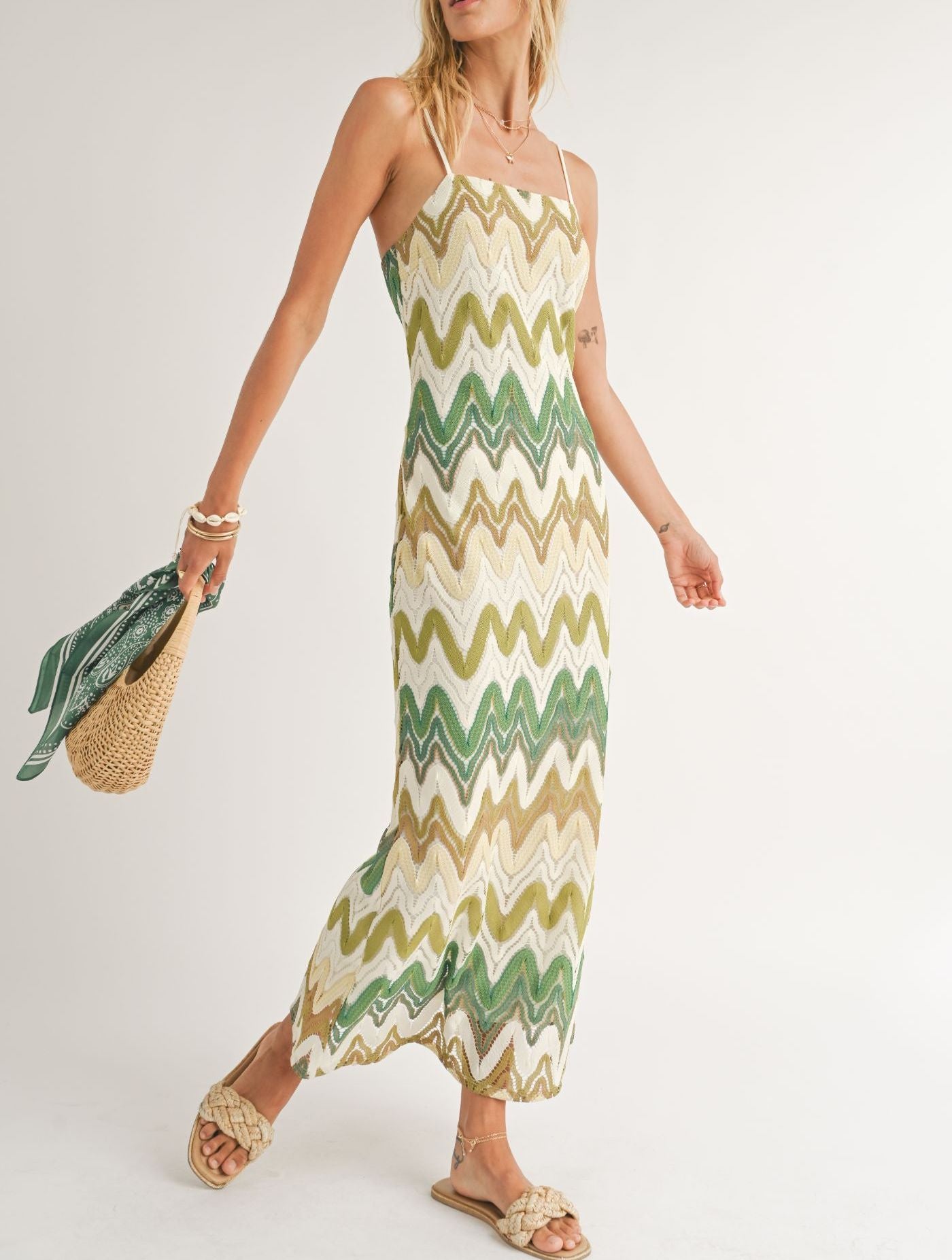 "STILLED THE WAVES" MAXI DRESS