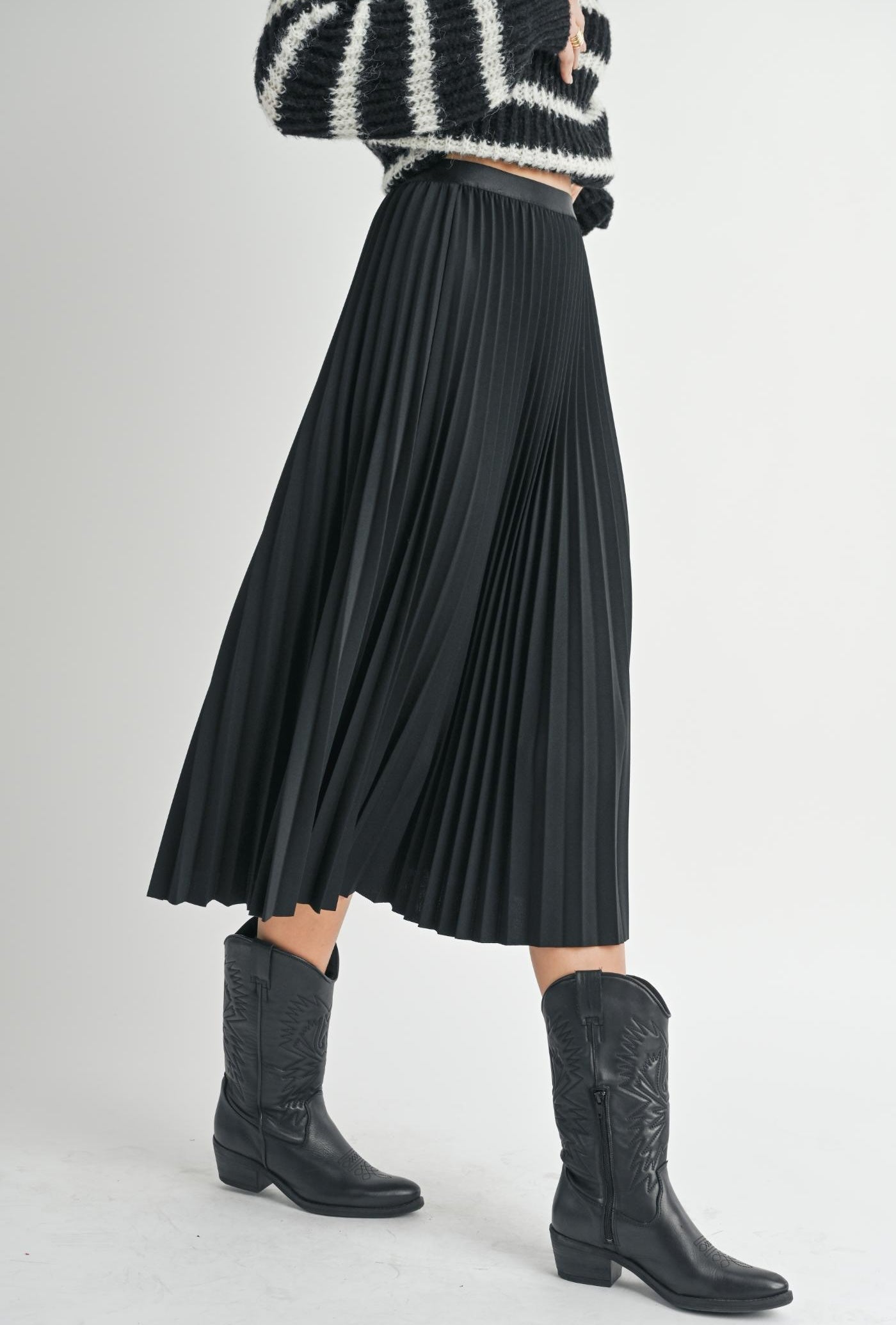 "BE OKAY" MIDI SKIRT
