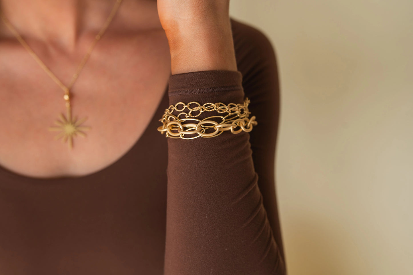 CHAMPAGNE TOAST MEDLEY CHAIN BRACELET by INSPIRE DESIGNS