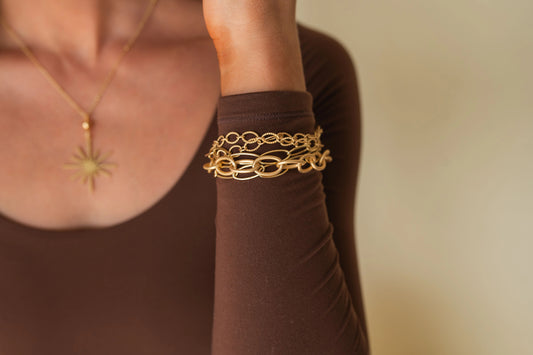 CHAMPAGNE TOAST MEDLEY CHAIN BRACELET by INSPIRE DESIGNS