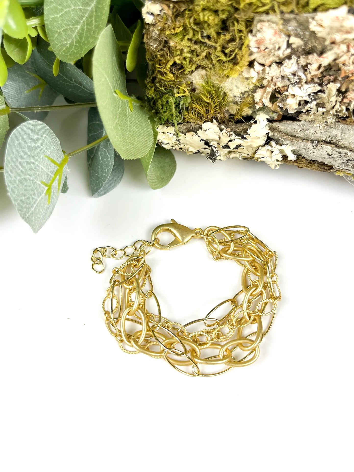 CHAMPAGNE TOAST MEDLEY CHAIN BRACELET by INSPIRE DESIGNS