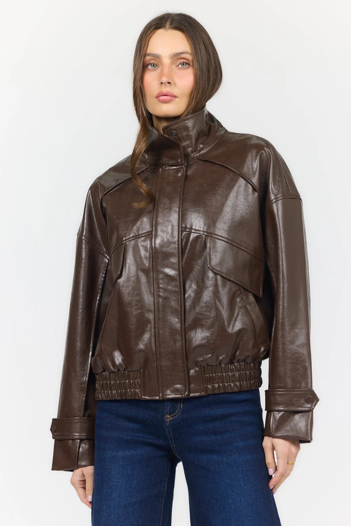 "GREER LEATHER JACKET" by Dear John