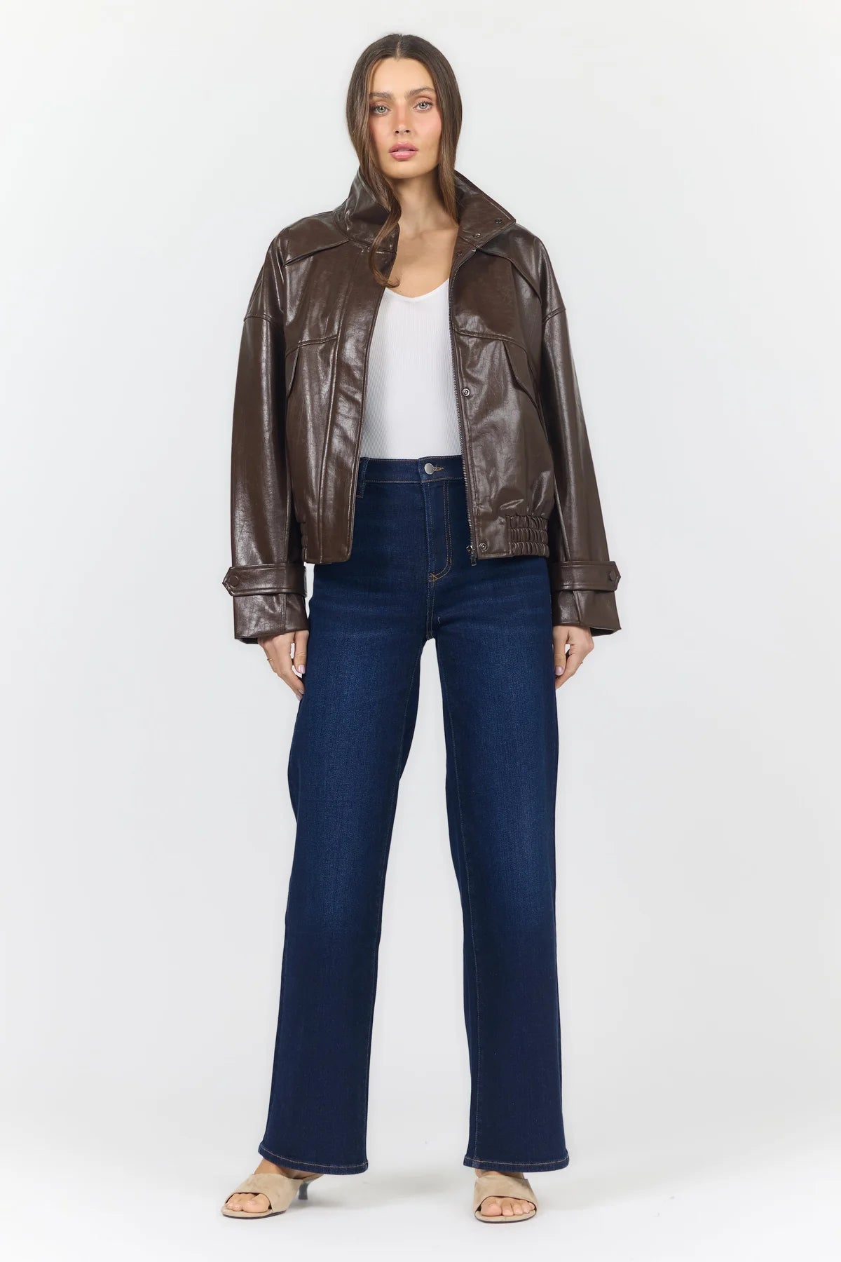 "GREER LEATHER JACKET" by Dear John