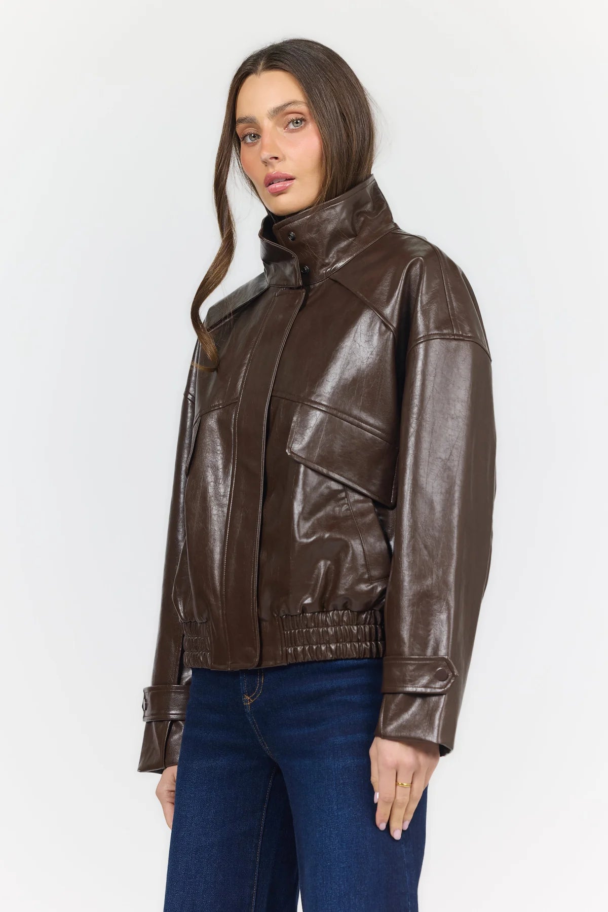 "GREER LEATHER JACKET" by Dear John