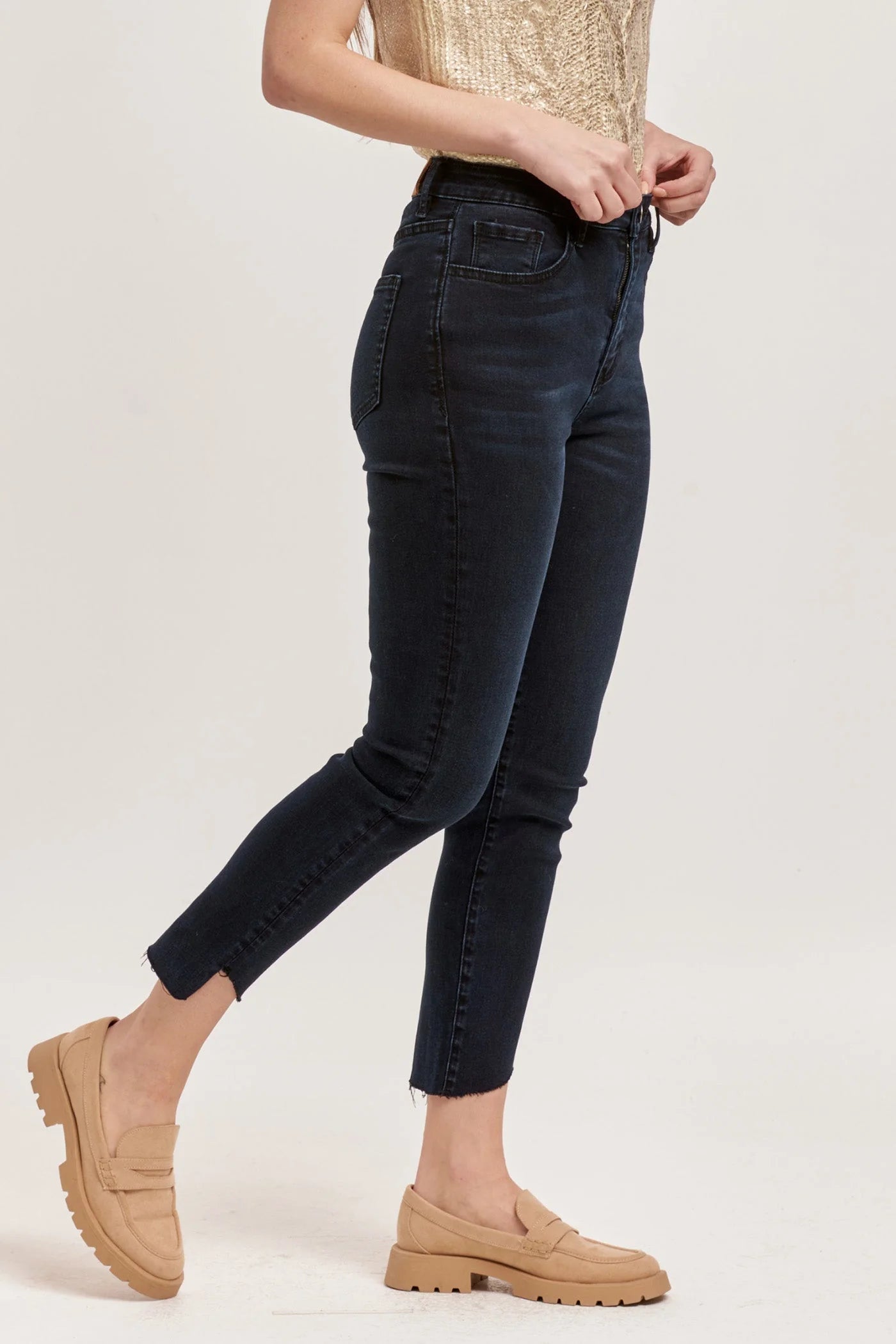 STELLA SUPER HIGH RISE CROPPED STRAIGHT JEANS
