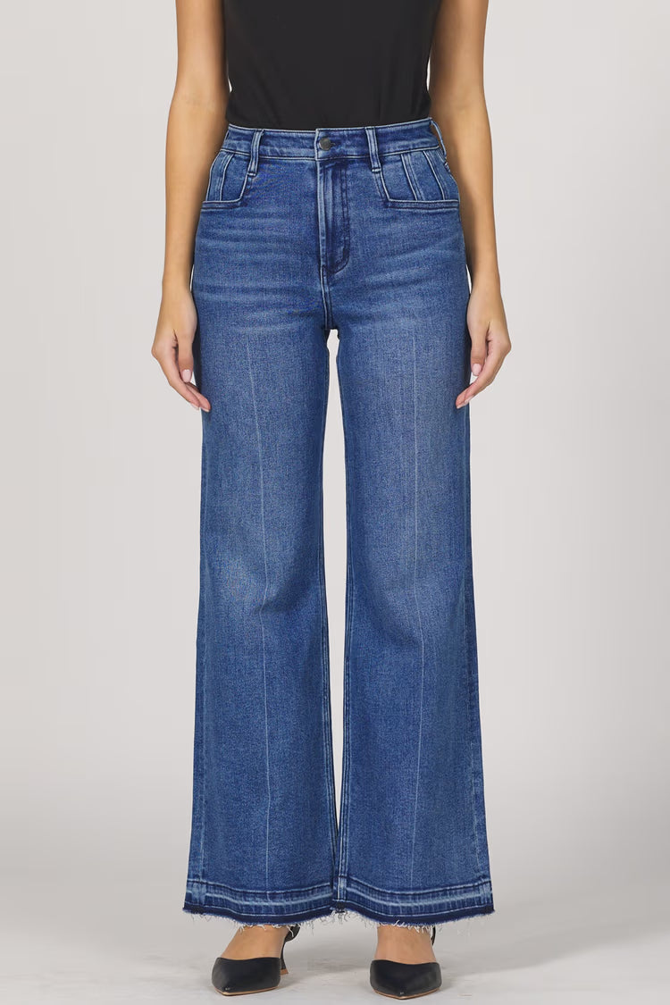 HOLLY DENIM WIDE LEG JEANS by Dear John