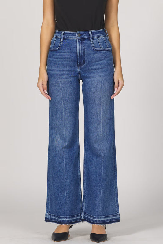 HOLLY DENIM WIDE LEG JEANS by Dear John