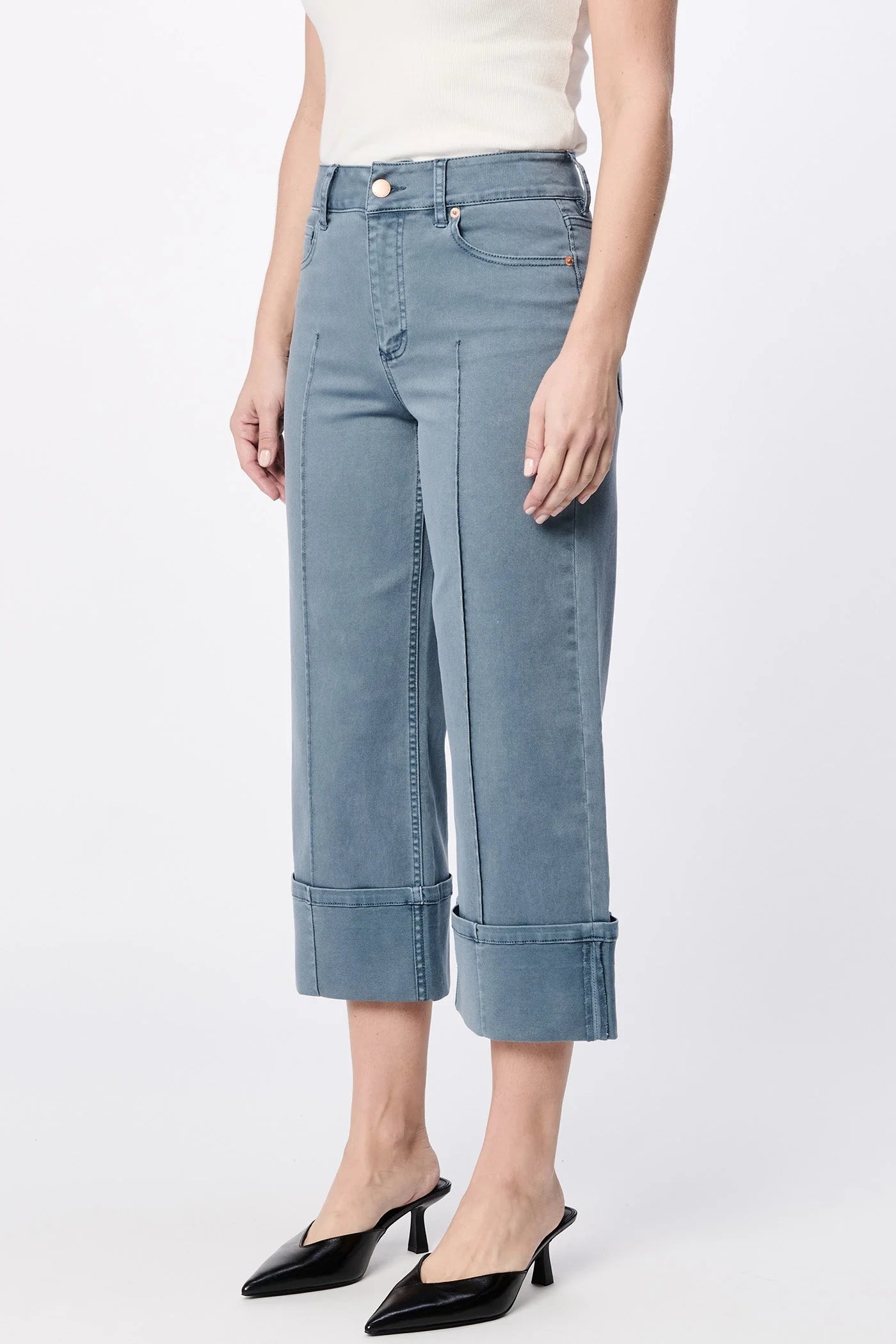 HOLLY DENIM CROPPED CUFFED JEAN by Dear John