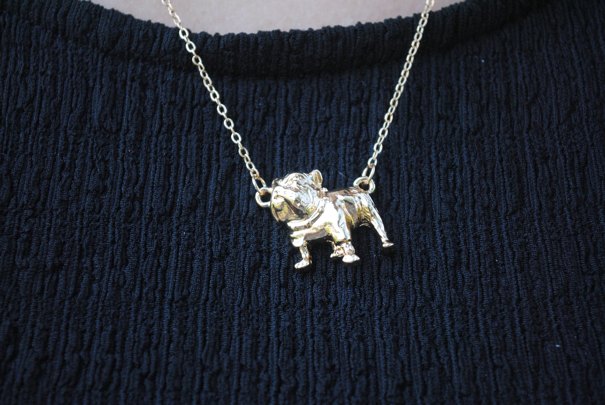 "DAINTY BULLDOG" NECKLACE