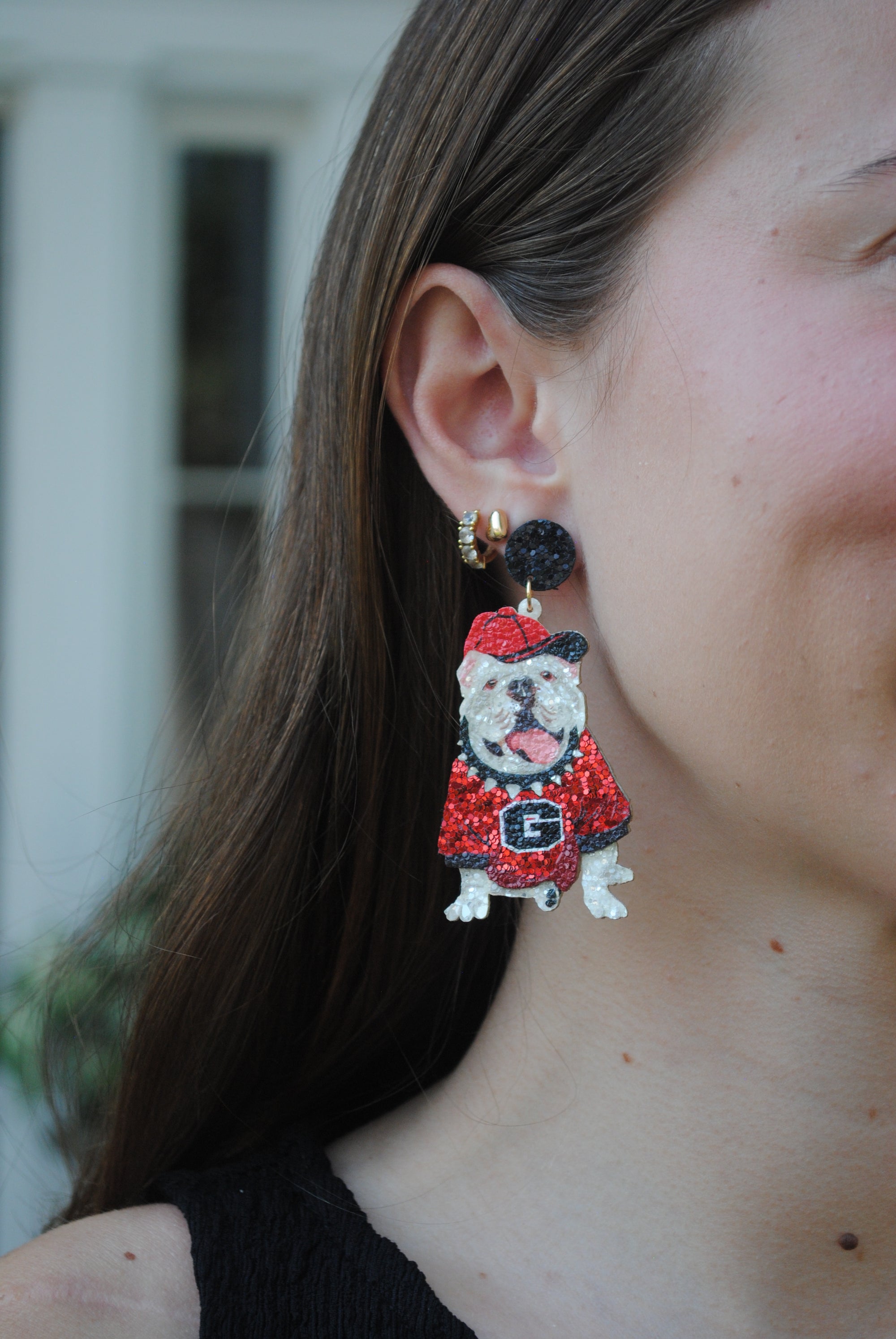 "BORN A BULLDOG" EARRINGS