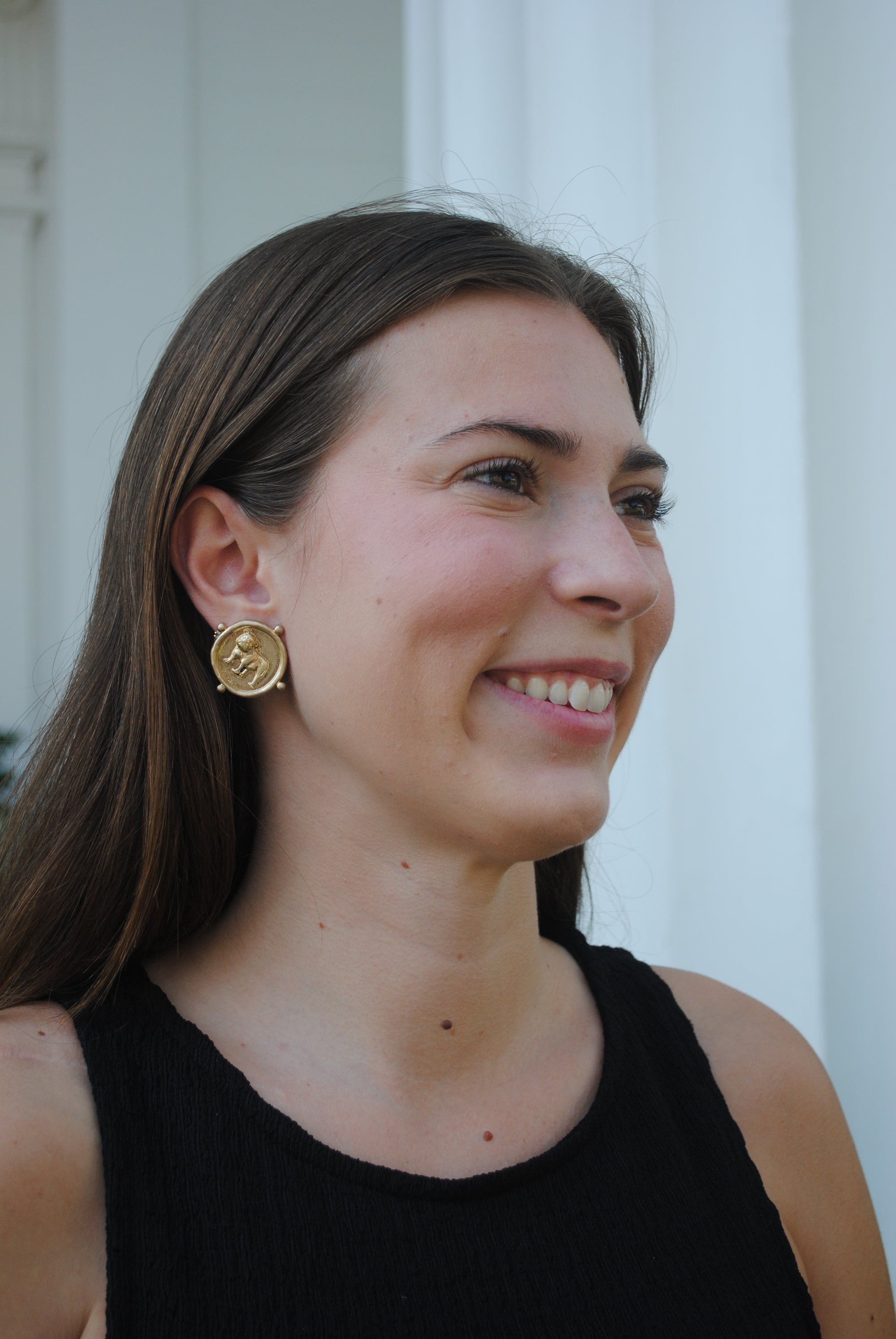 "BULLDOG COIN" Earrings