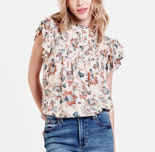 ARIEL RUFFLE SLEEVE TOP