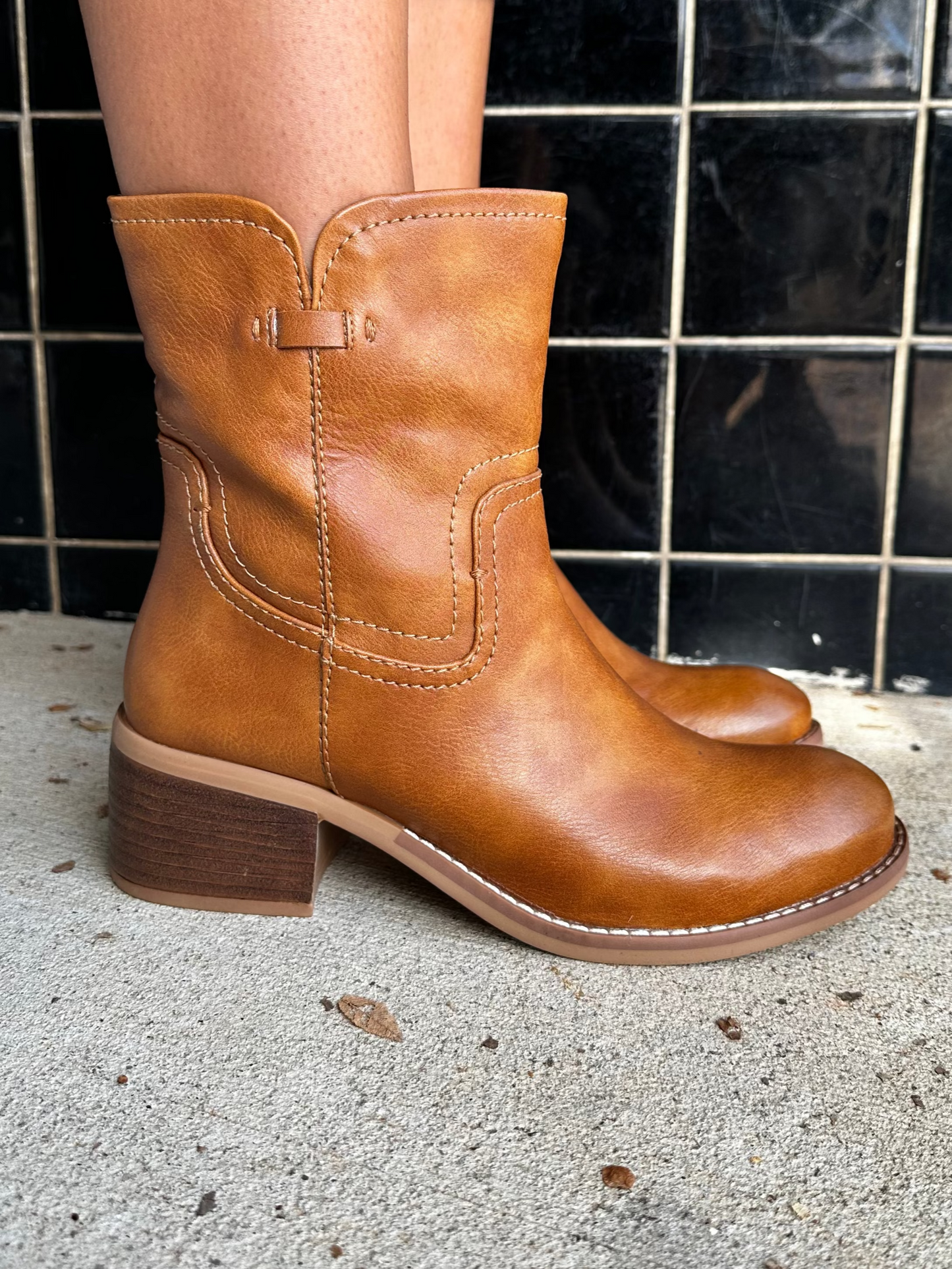 TAN PUPOSIE BOOT by DIBA TRUE